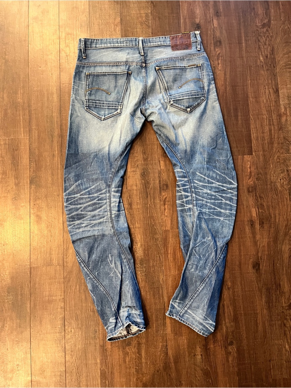 G Star Raw Loose Tapered Jeans Mens 38x36 Distressed Blue Denim - Picture 6 of 7